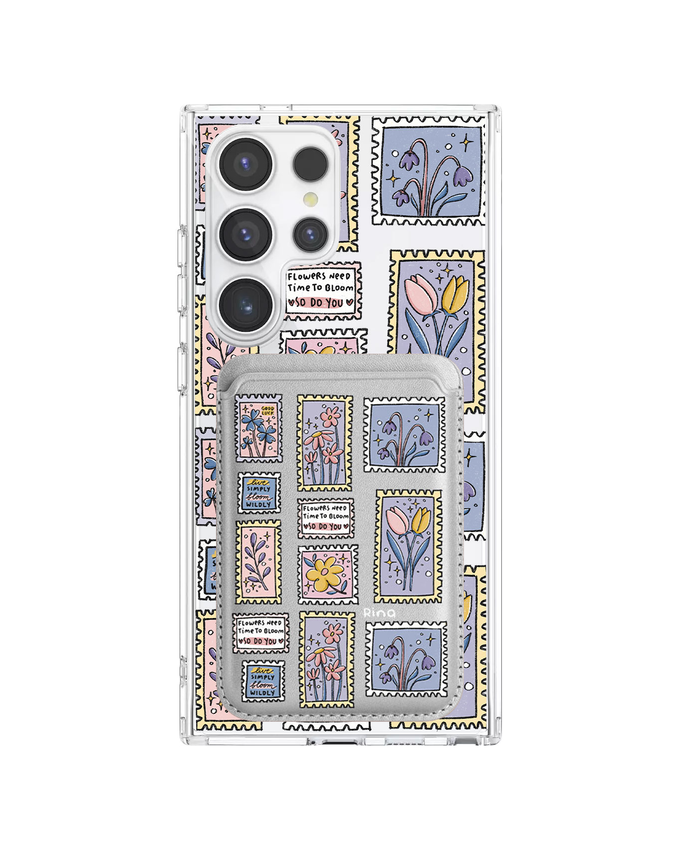 Android Magnetic Wallet Case - Time to Bloom