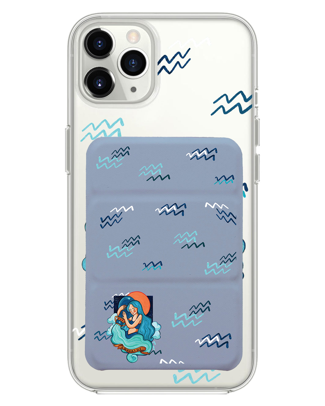 เคสพับสามทบแม่เหล็กสำหรับ iPhone - ราศีกุมภ์