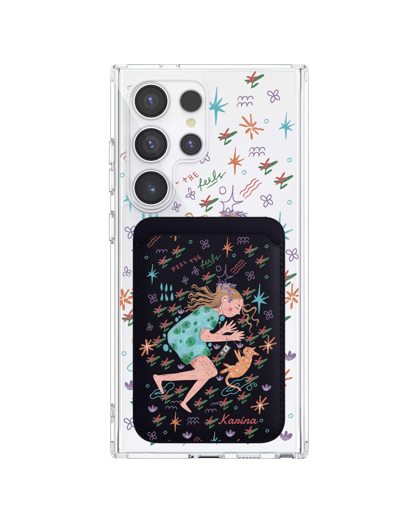Android Magnetic Wallet Case - Feel the Feels