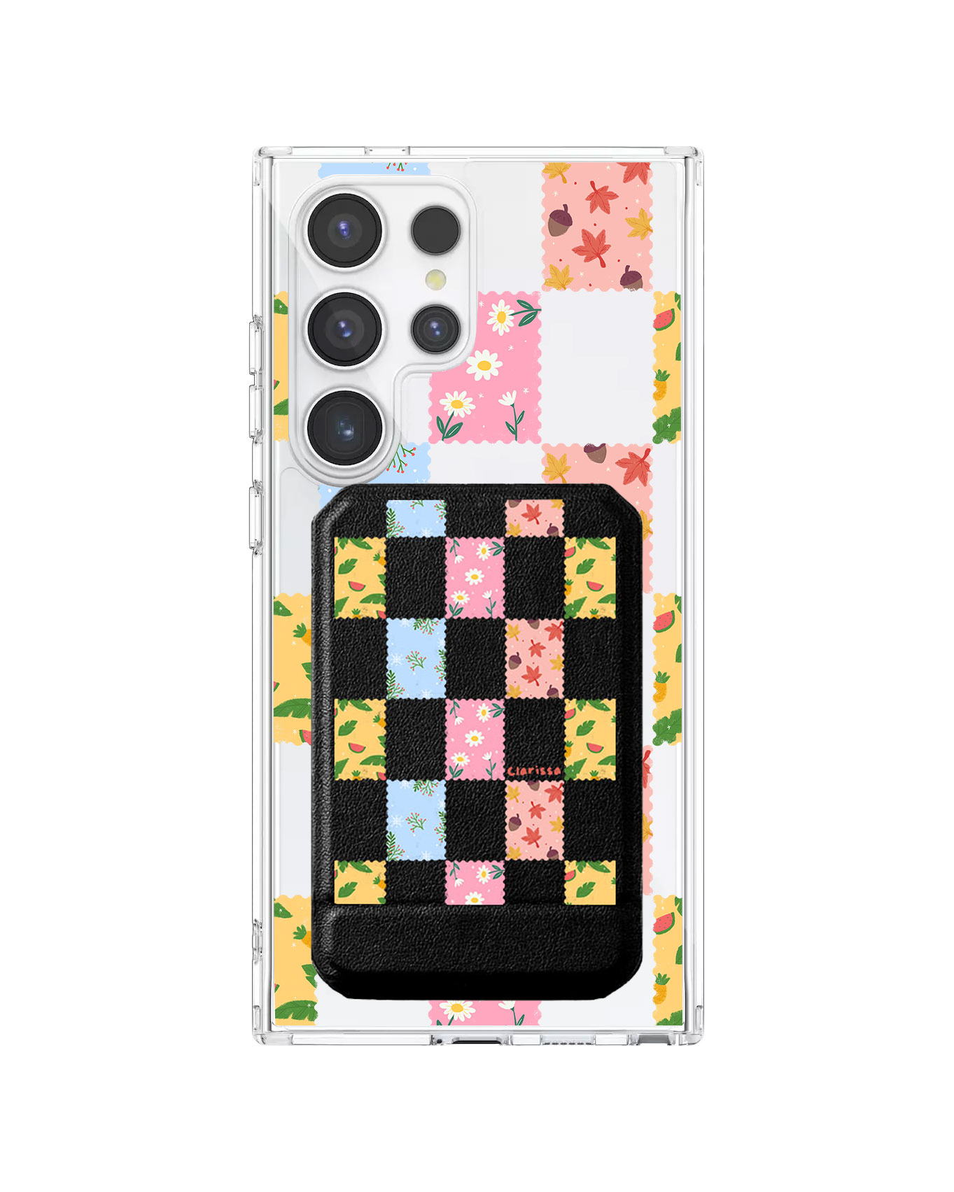 Android Magnetic Multifold Wallet - Four Seasons Stamps