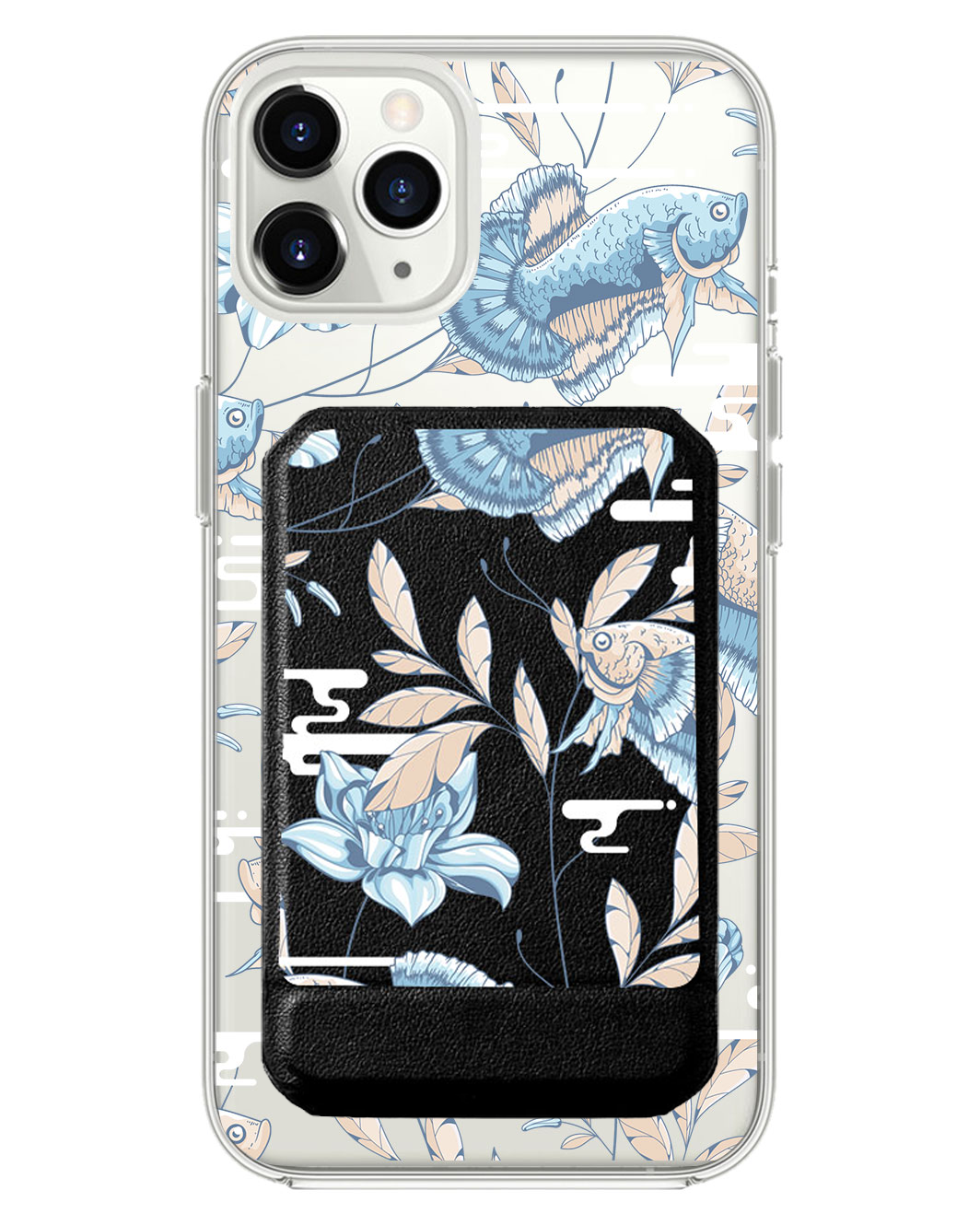 iPhone Magnetic Multifold Wallet - Fish & Floral 4.0