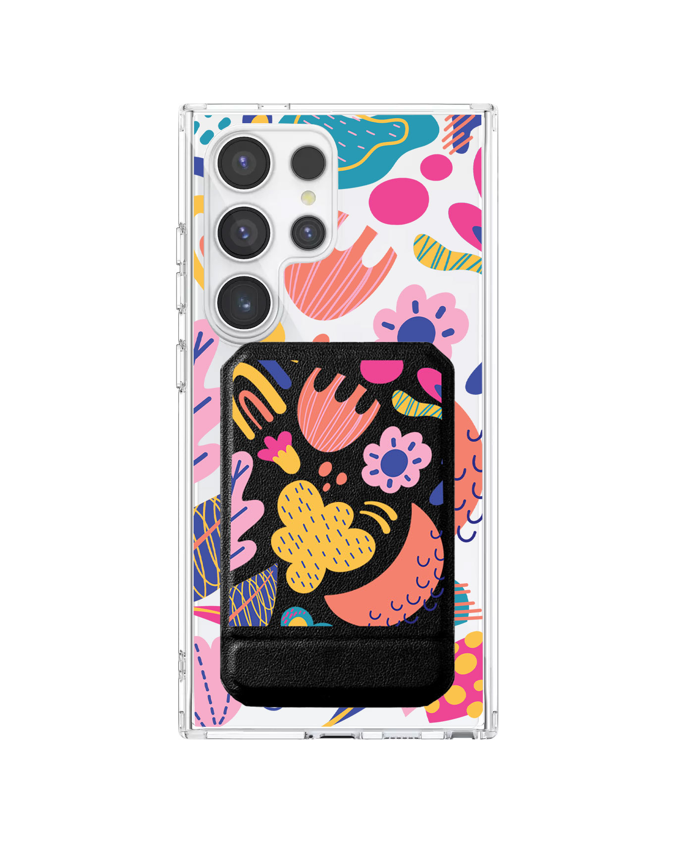 Android Magnetic Multifold Wallet - Florals