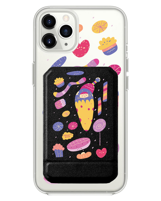 iPhone Magnetic Multifold Wallet - Dessert Doodle