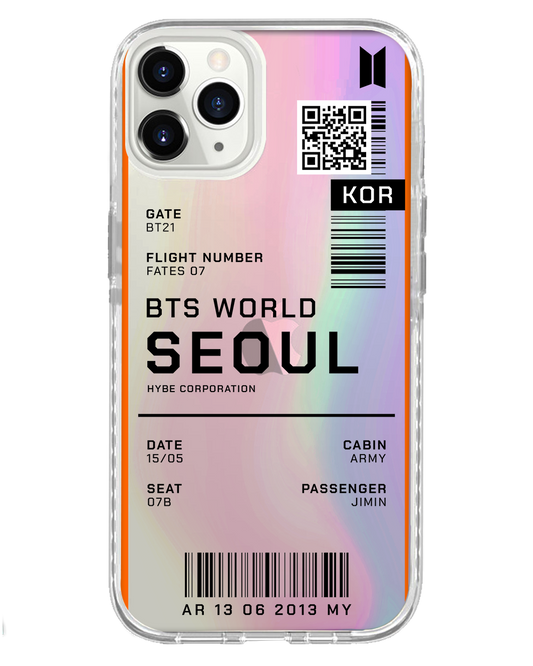 تذكرة BTS World - غطاء خلفي لهاتف iPhone Holo