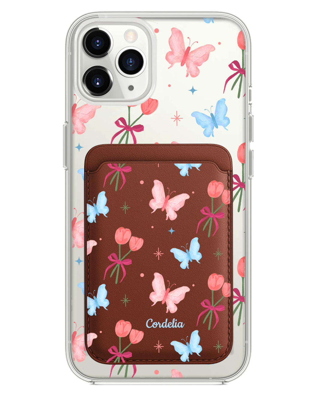 حافظة مغناطيسية لهاتف iPhone - Coquette Butterfly
