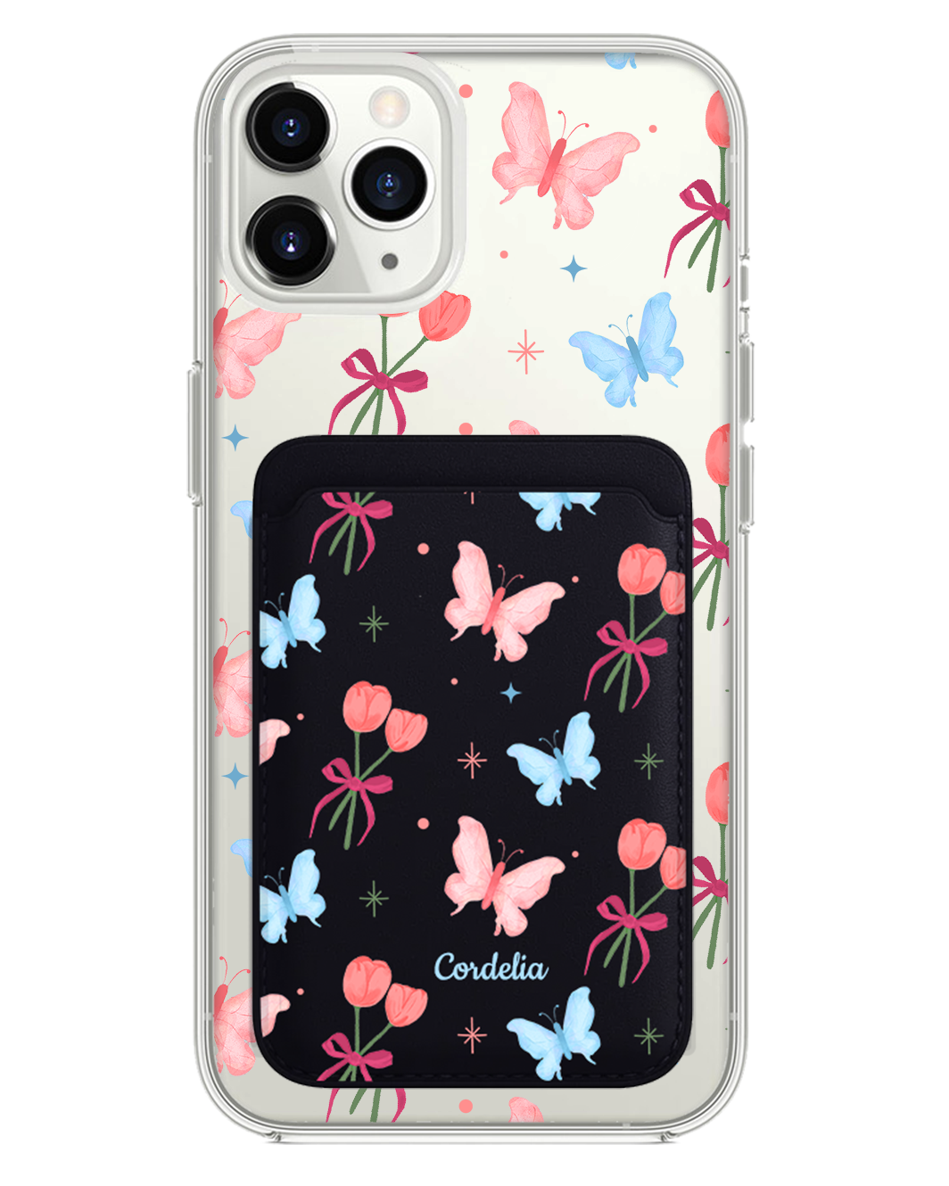 حافظة مغناطيسية لهاتف iPhone - Coquette Butterfly