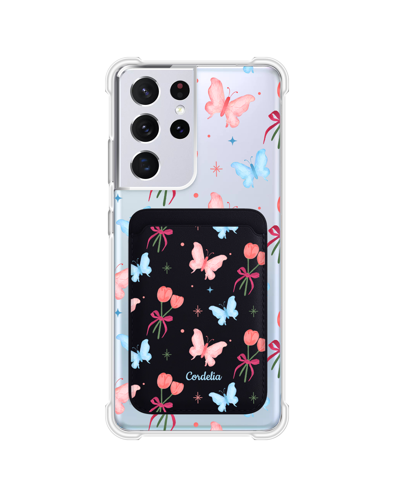 เคสกระเป๋าสตางค์แม่เหล็ก Android - Coquette Butterfly