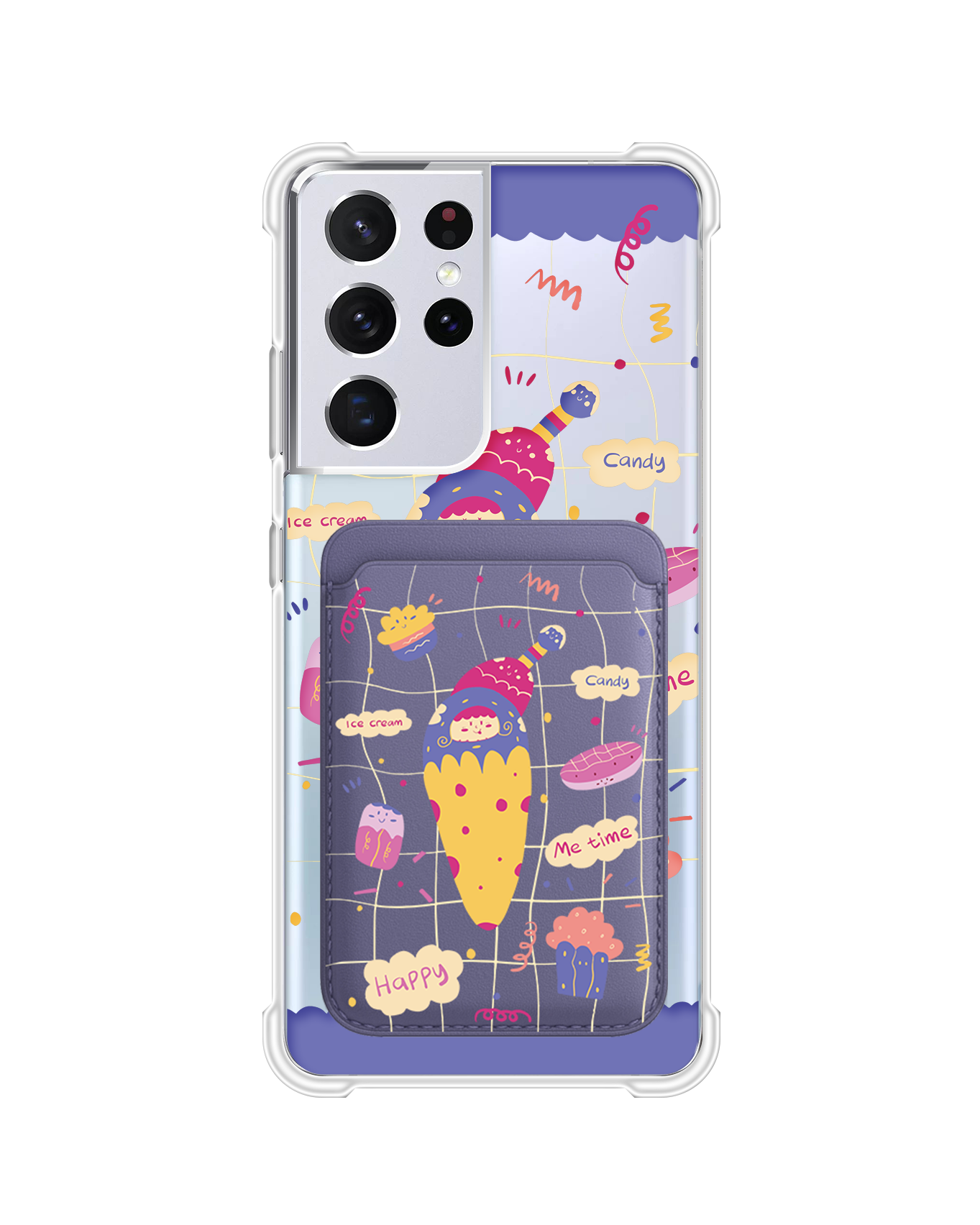 Android Magnetic Wallet Case - Candy Doodle