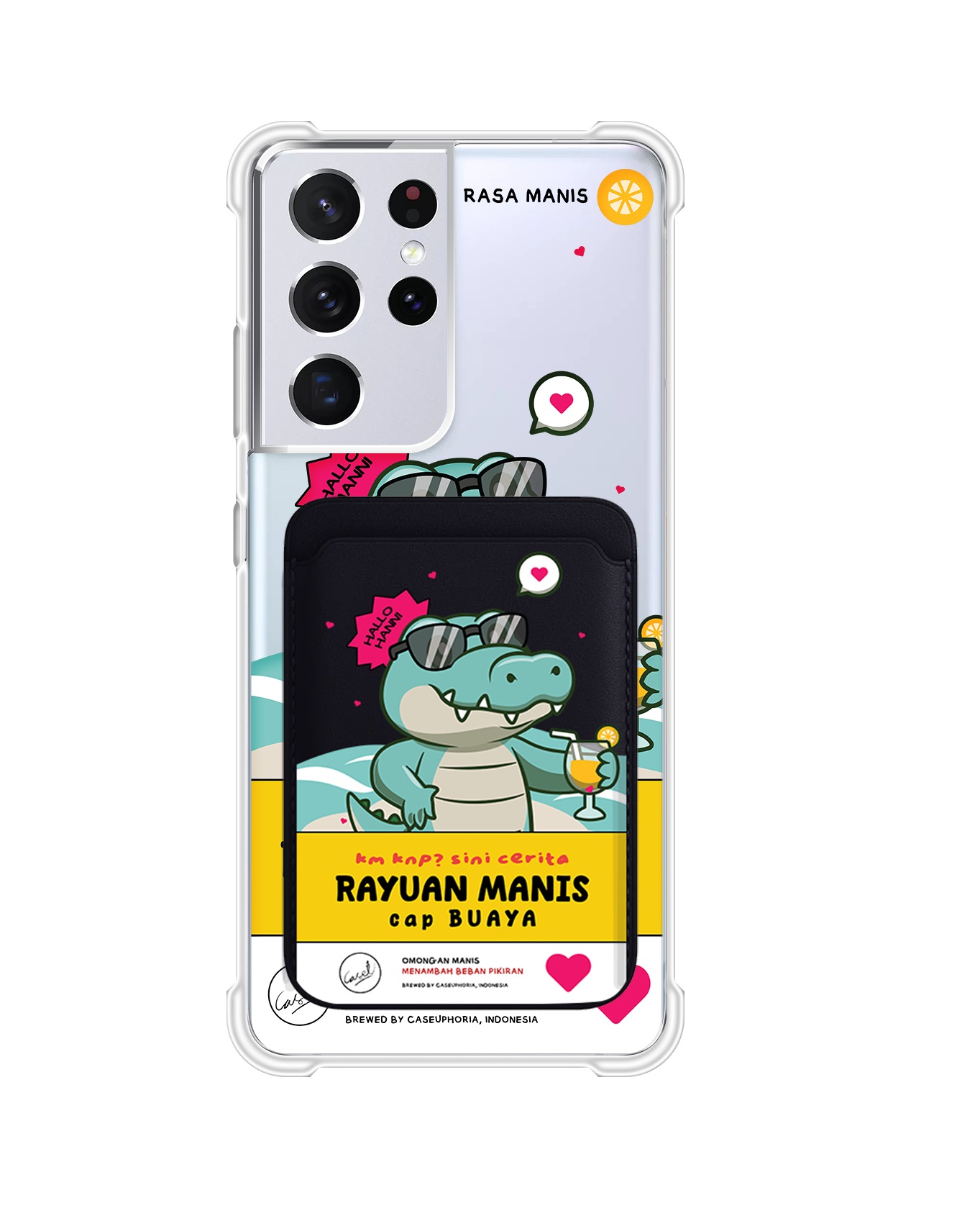 Android Magnetic Wallet Case - Cap Buaya