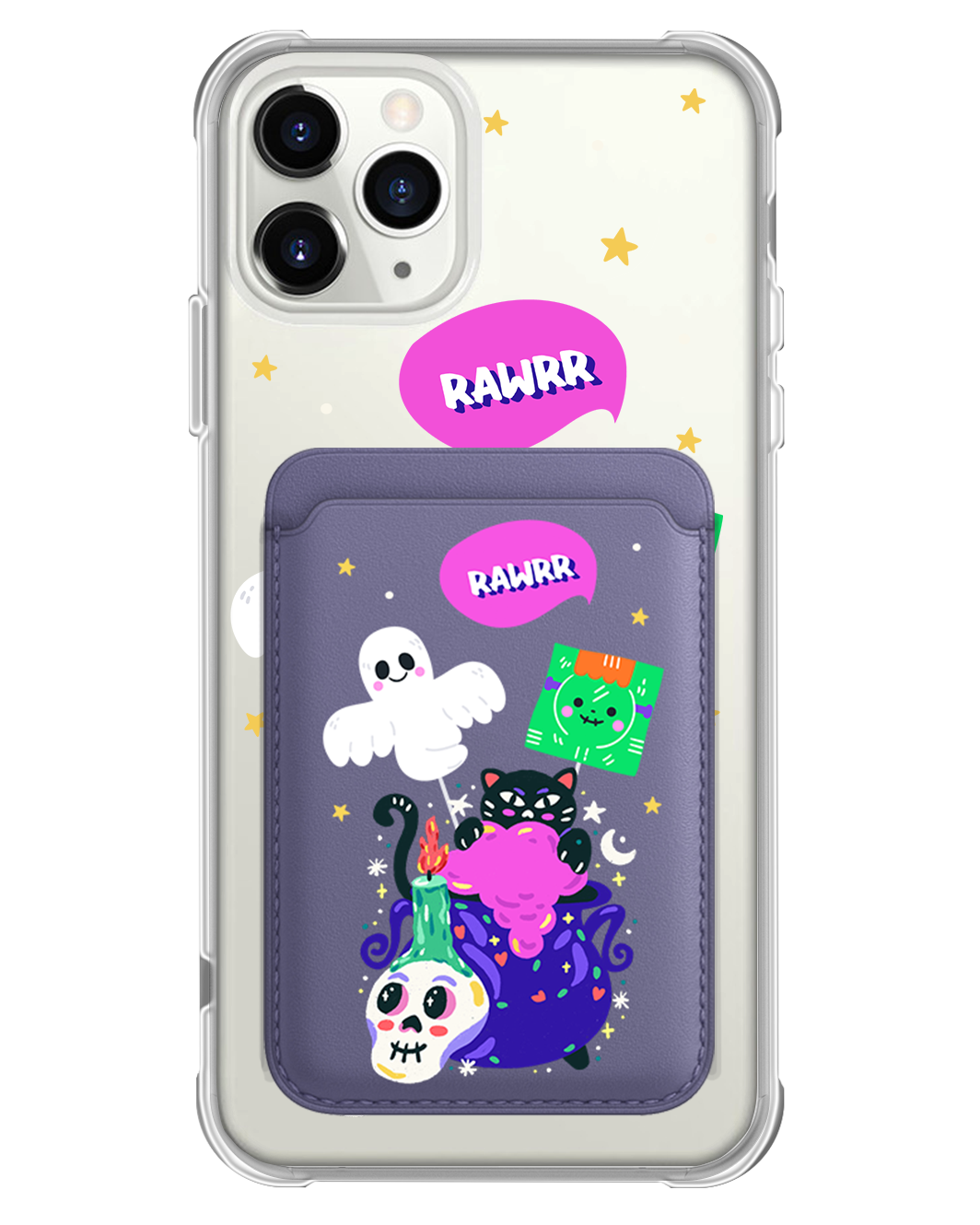 iPhone Magnetic Wallet Case - Cat Monster