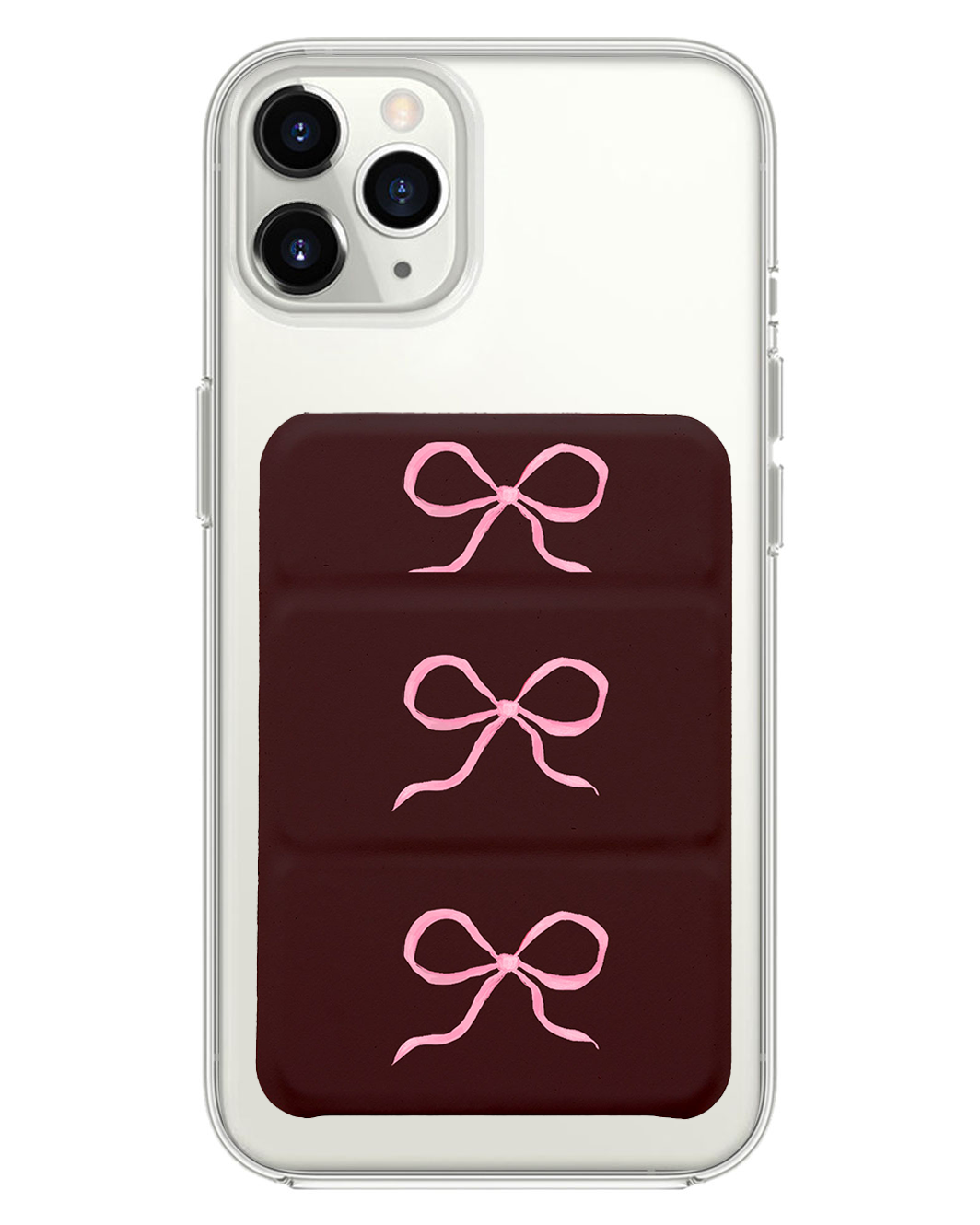 เคสพับสามทบแม่เหล็กสำหรับ iPhone - Coquette Triple Bow