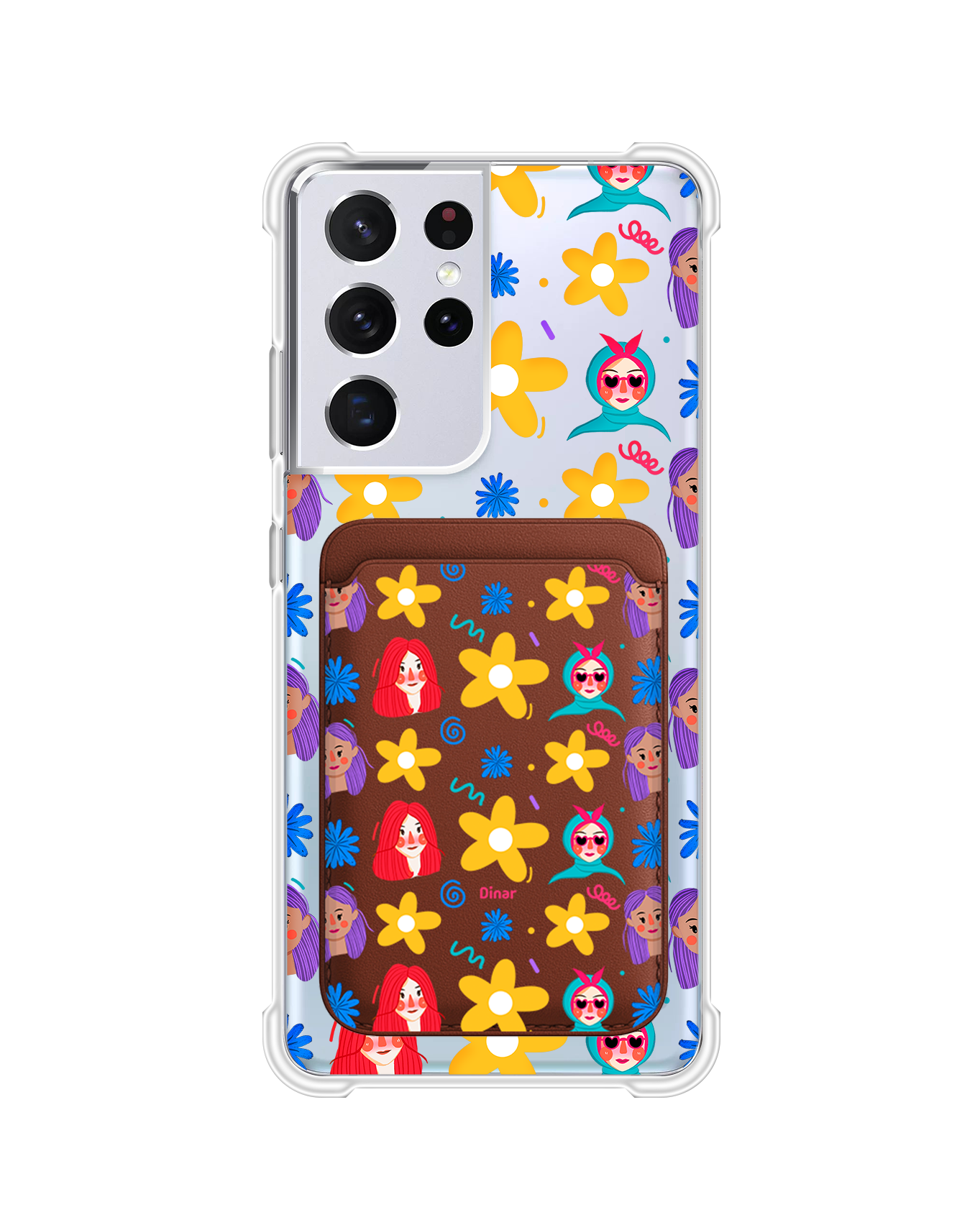 เคสกระเป๋าสตางค์แม่เหล็ก Android - Daisy Faces