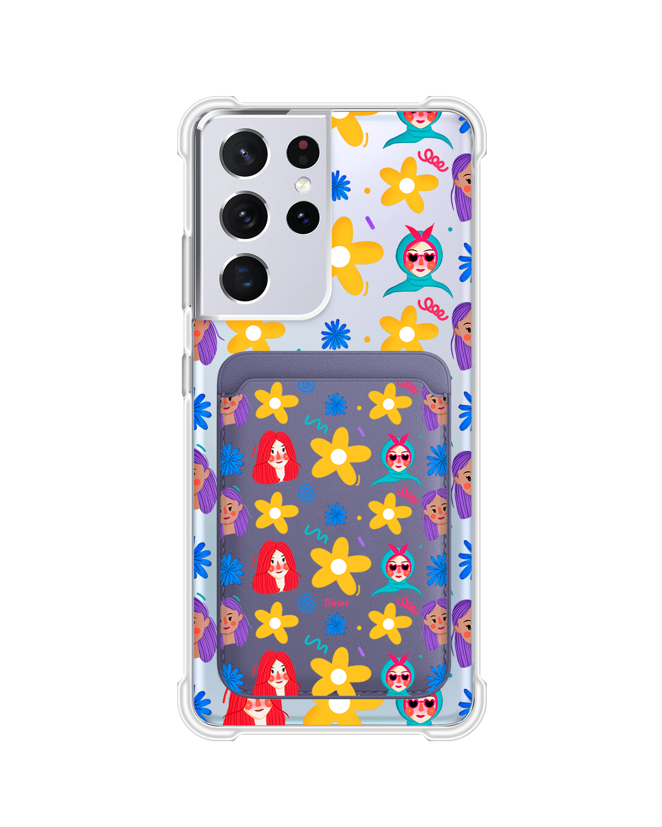 เคสกระเป๋าสตางค์แม่เหล็ก Android - Daisy Faces