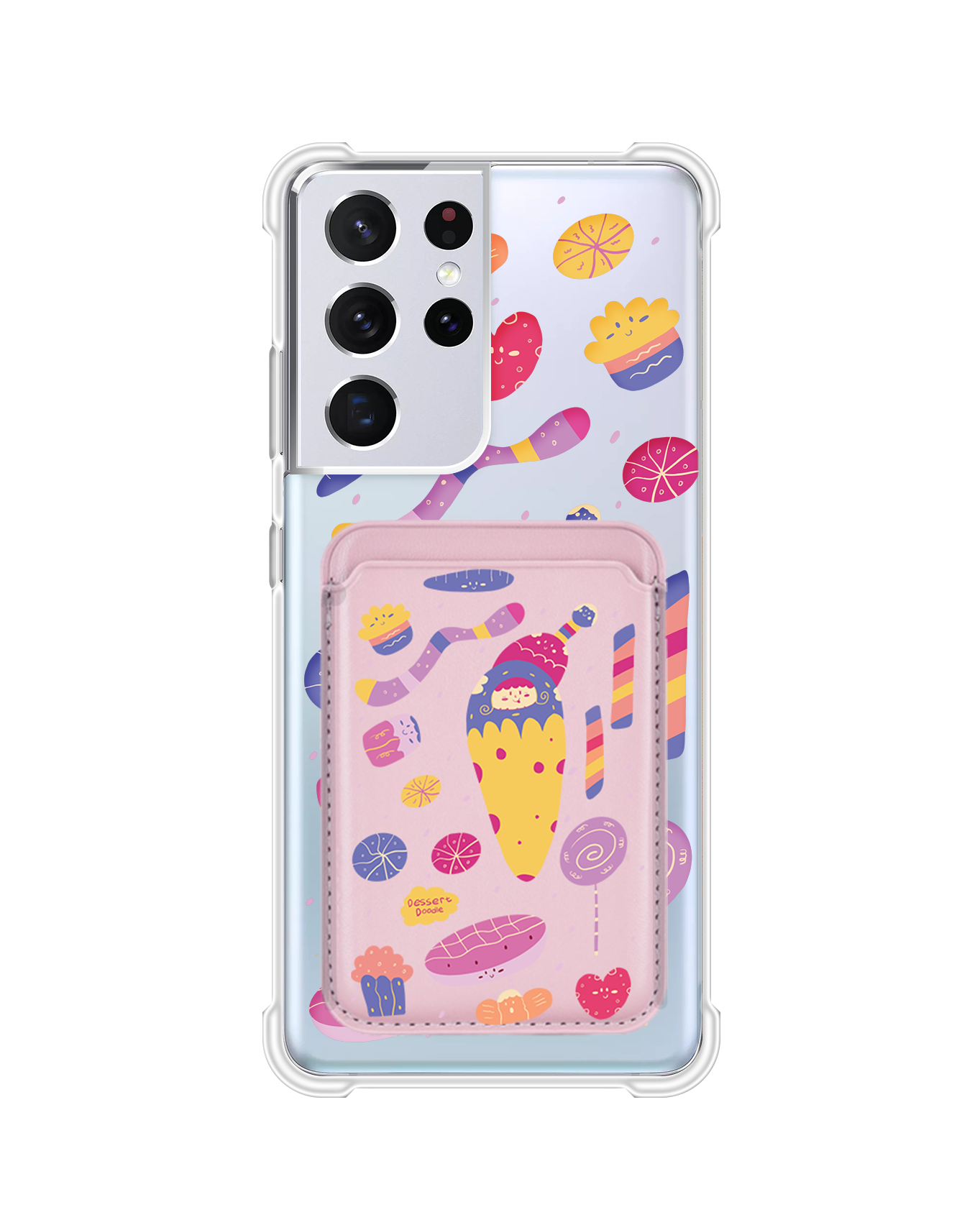 Android Magnetic Wallet Case - Dessert Doodle