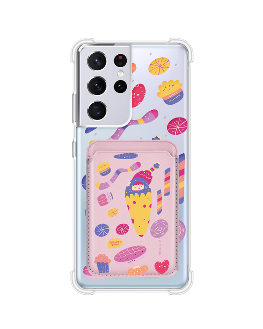 Android Magnetic Wallet Case - Dessert Doodle