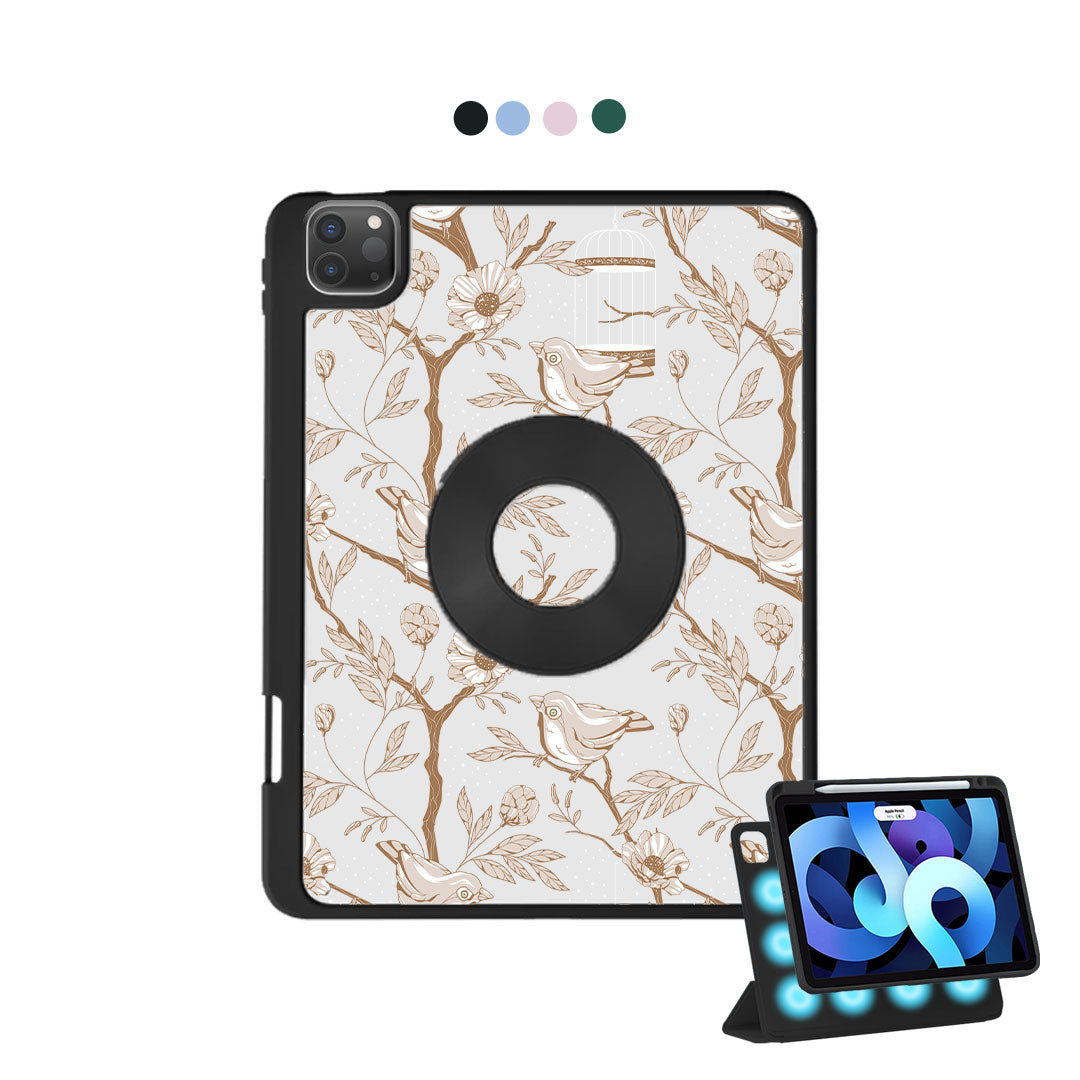 غطاء iPad قابل للفصل - Lovebird Monochrome 3.0