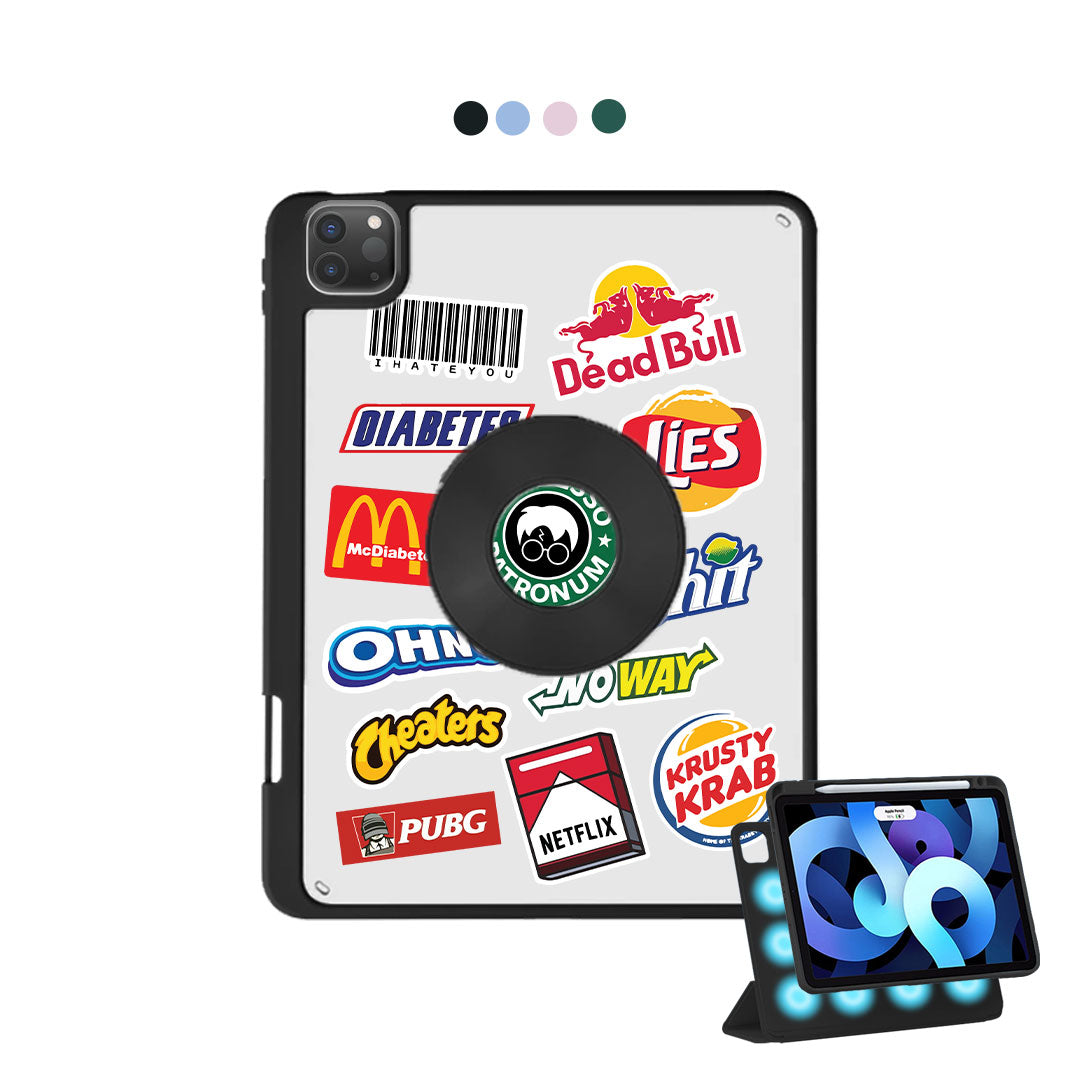 iPad Detachable Flip Cover -  Food Parody