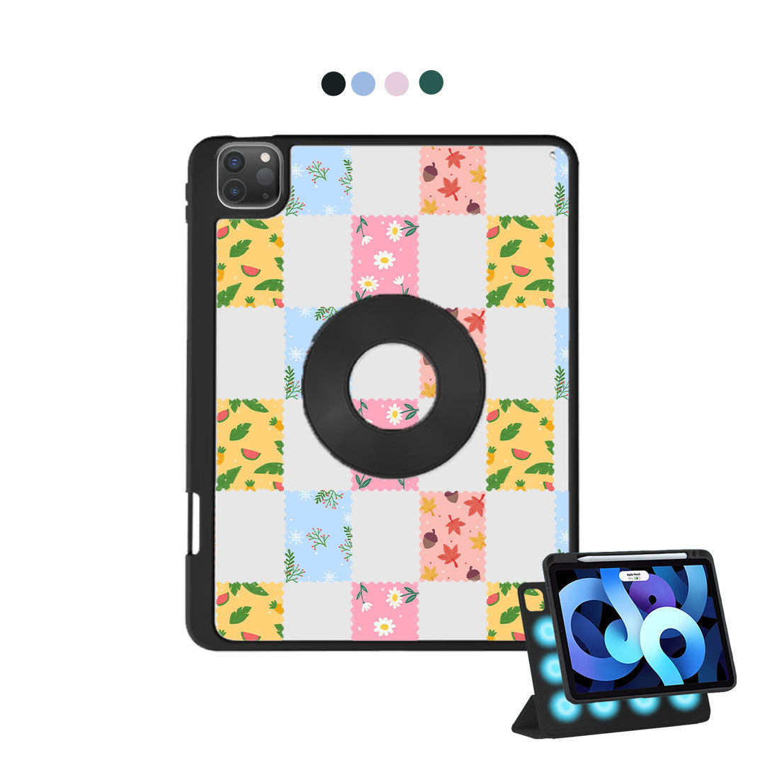 iPad Detachable Flip Cover - Four Seasons Stamps