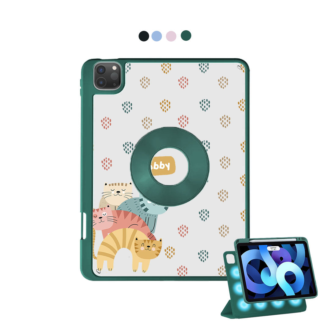 iPad Detachable Flip Cover - Rainbow Meow 2.0