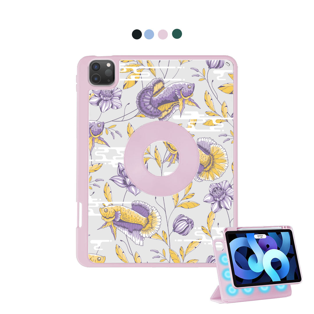 iPad Detachable Flip Cover - Fish & Floral 5.0