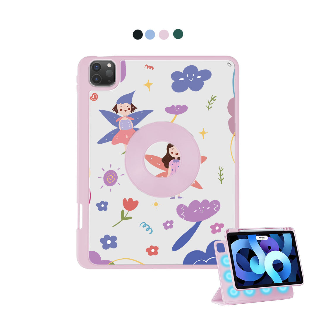 iPad Detachable Flip Cover - Fairy Pattern