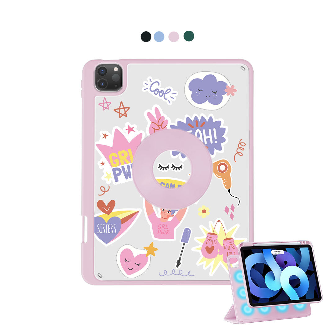غطاء قابل للفصل لجهاز iPad - مجموعة ملصقات Girl Power
