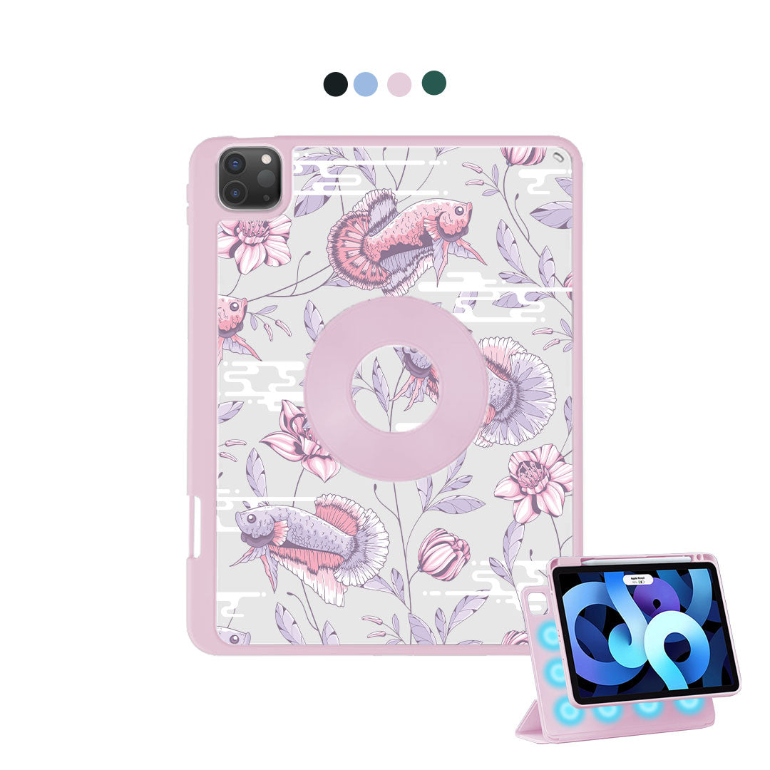 iPad Detachable Flip Cover - Fish & Floral 1.0