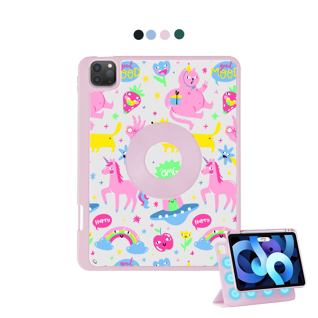 iPad Detachable Flip Cover - Monster Say Good Mood