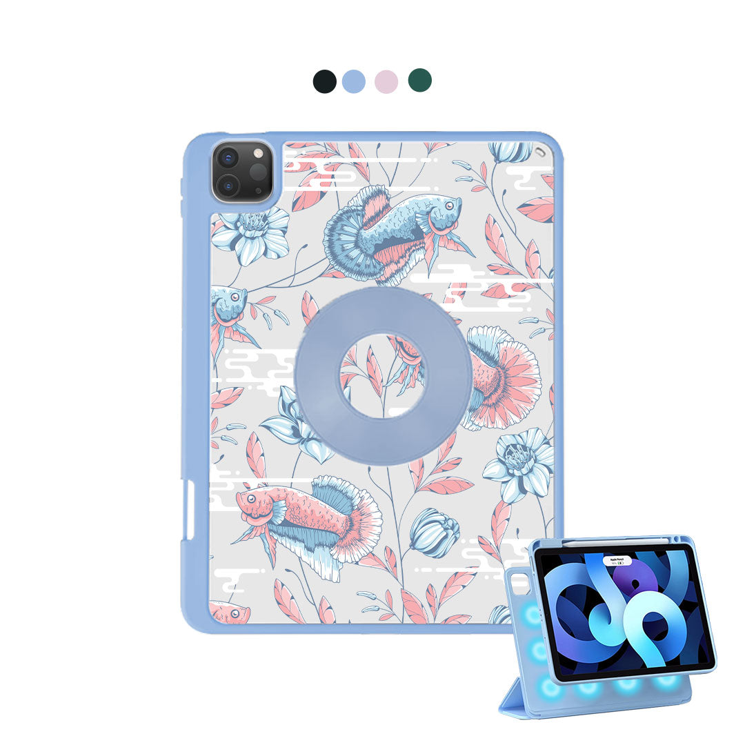 iPad Detachable Flip Cover - Fish & Floral 3.0
