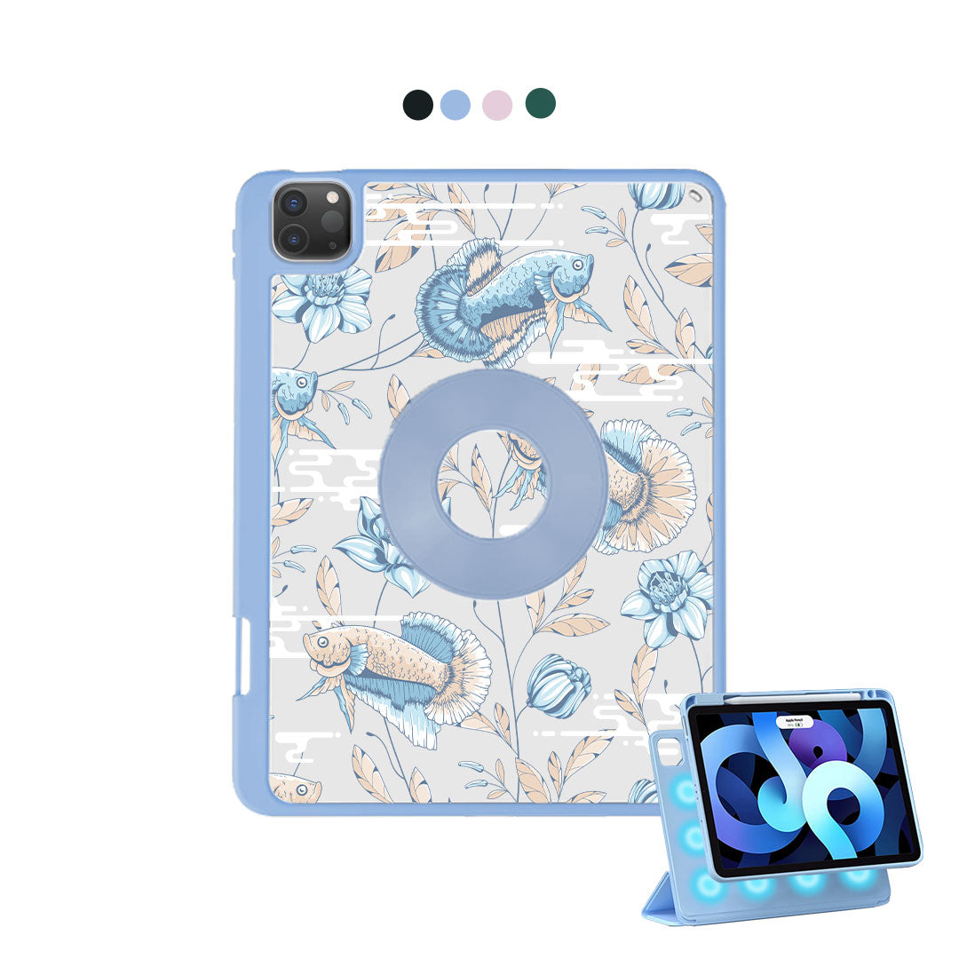 iPad Detachable Flip Cover - Fish & Floral 4.0