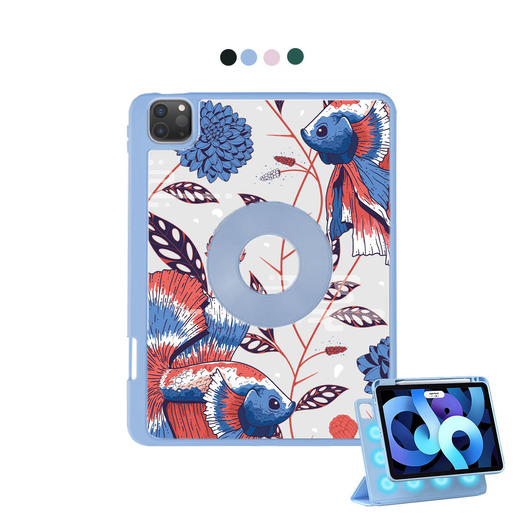 iPad Detachable Flip Cover - Fish & Floral 2.0