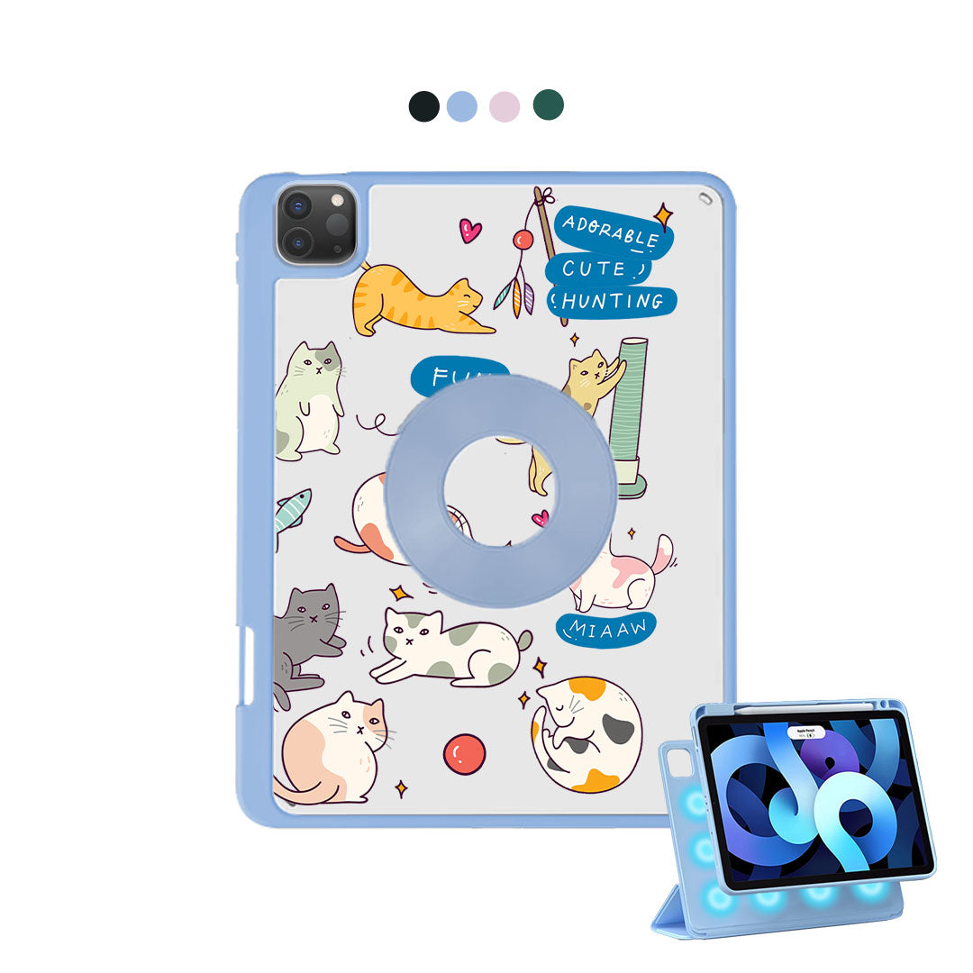 iPad Detachable Flip Cover - Playful Cat 2.0