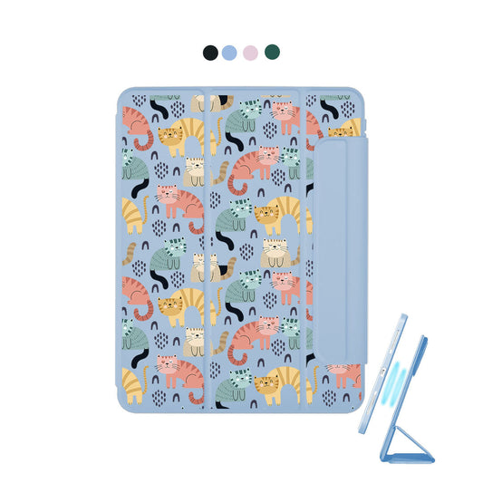 غطاء قابل للفصل لجهاز iPad - Rainbow Meow