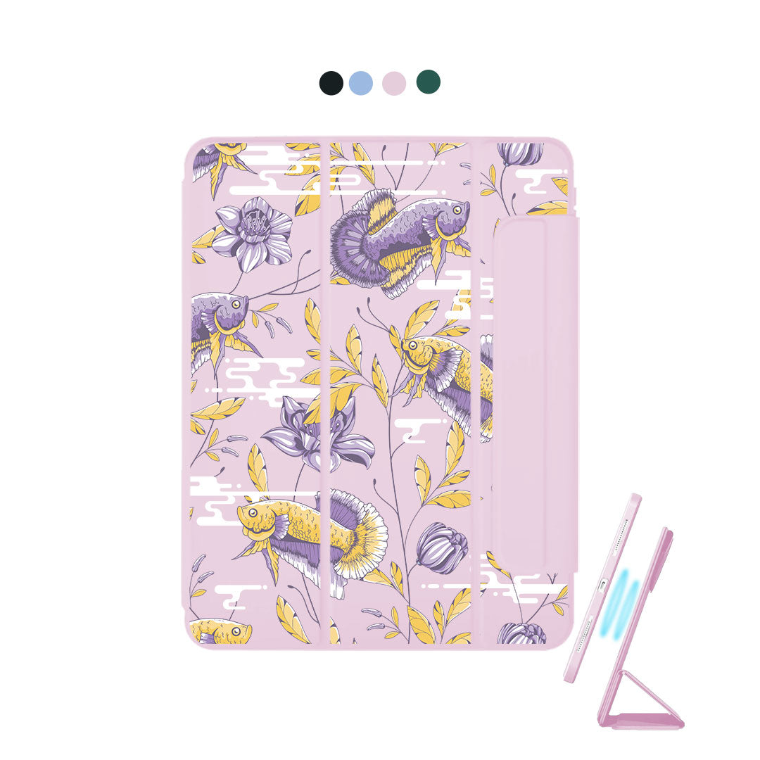 iPad Detachable Flip Cover - Fish & Floral 5.0