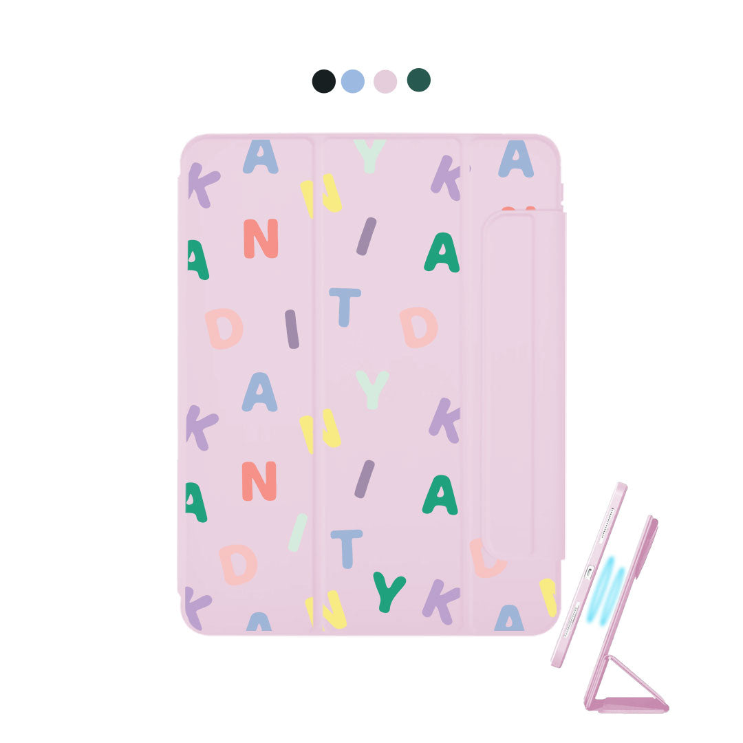 غطاء قابل للفصل لجهاز iPad - Monogram 2.0 Rainbow
