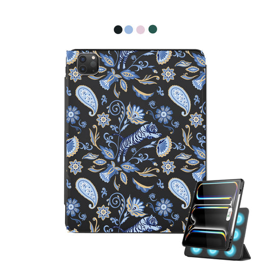 iPad Detachable Flip Cover - Tiger & Floral
