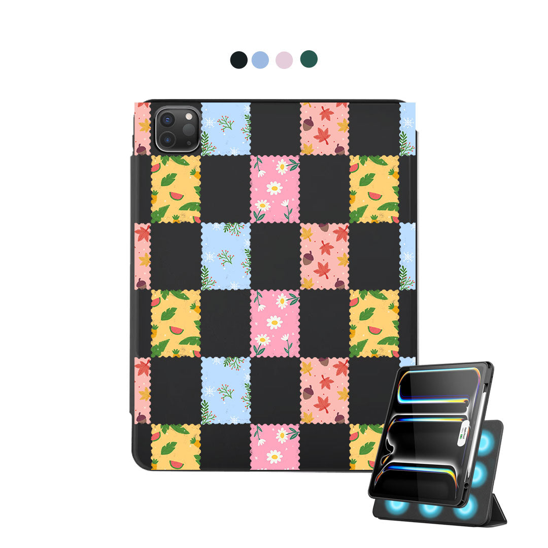iPad Detachable Flip Cover - Four Seasons Stamps