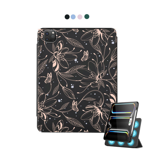 غطاء iPad قابل للفصل - رسمة زهرة وفراشة 1.0