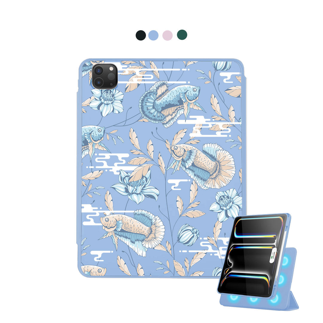 iPad Detachable Flip Cover - Fish & Floral 4.0