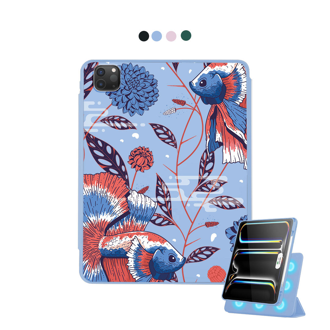 iPad Detachable Flip Cover - Fish & Floral 2.0