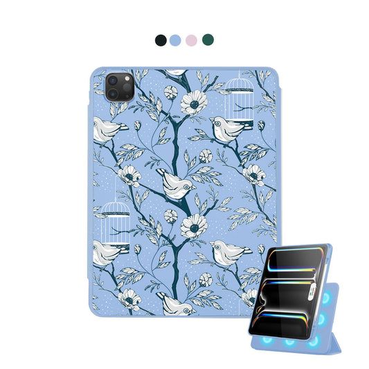 iPad Detachable Flip Cover - Lovebird Monochrome