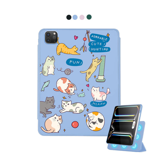 iPad Detachable Flip Cover - Playful Cat 2.0