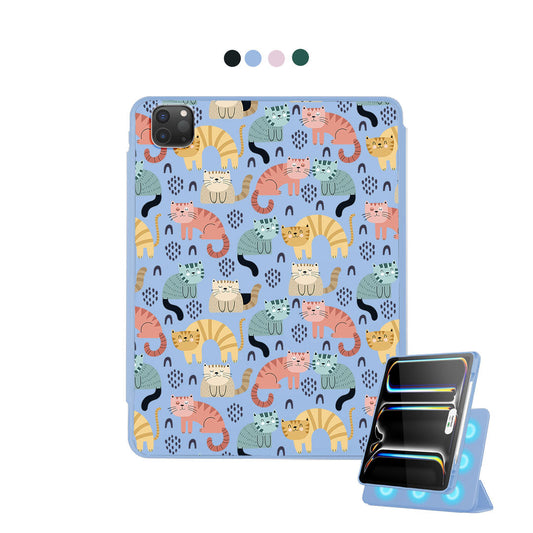 غطاء قابل للفصل لجهاز iPad - Rainbow Meow