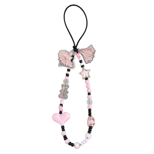 Beaded Strap with Acrylic Charm  - Evaline