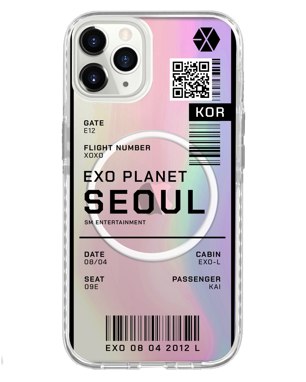 تذكرة EXO Planet - غطاء خلفي لهاتف iPhone Holo