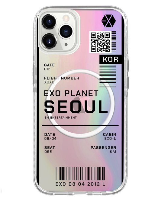 تذكرة EXO Planet - غطاء خلفي لهاتف iPhone Holo