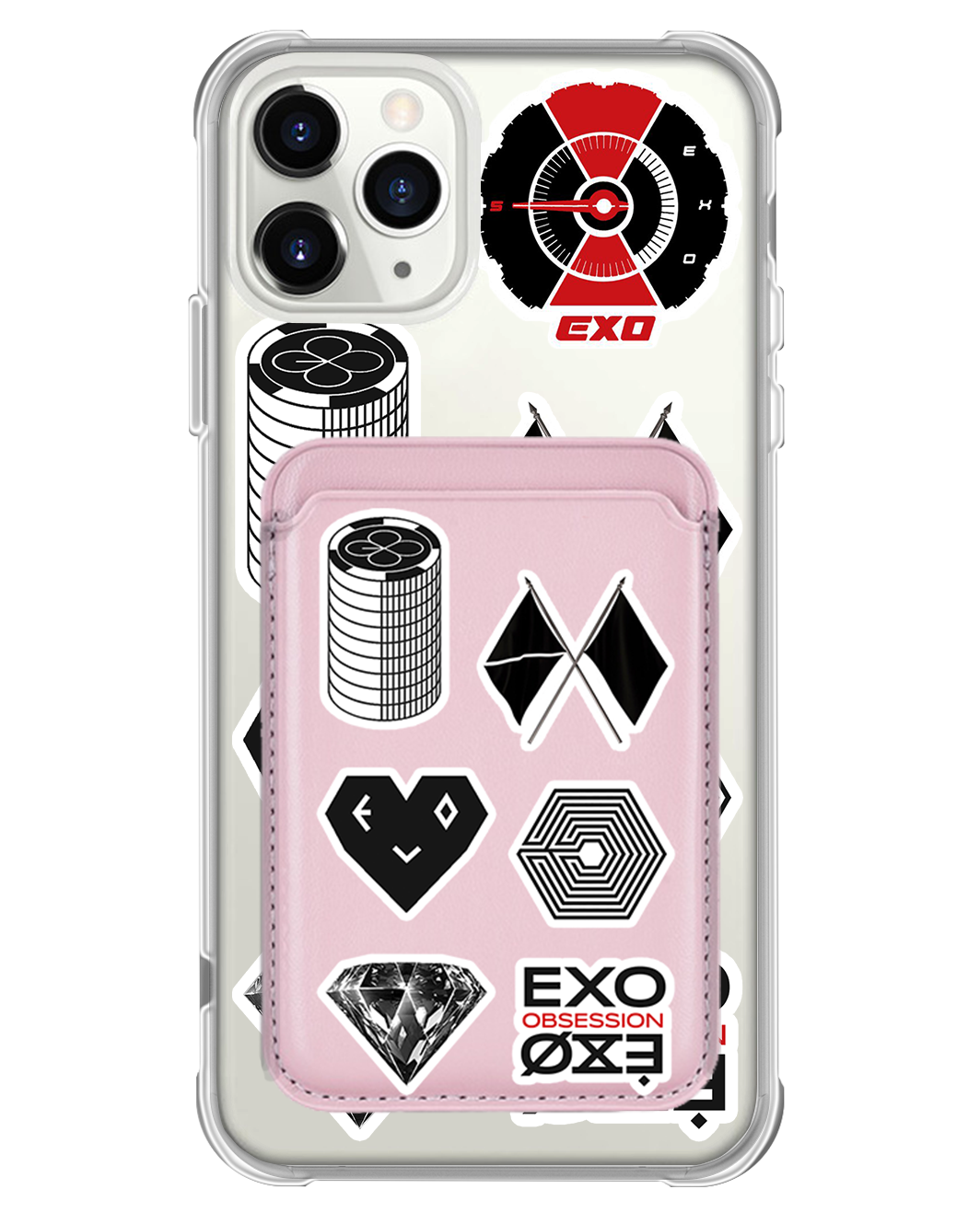 iPhone Magnetic Wallet Case - Exo Sticker Pack