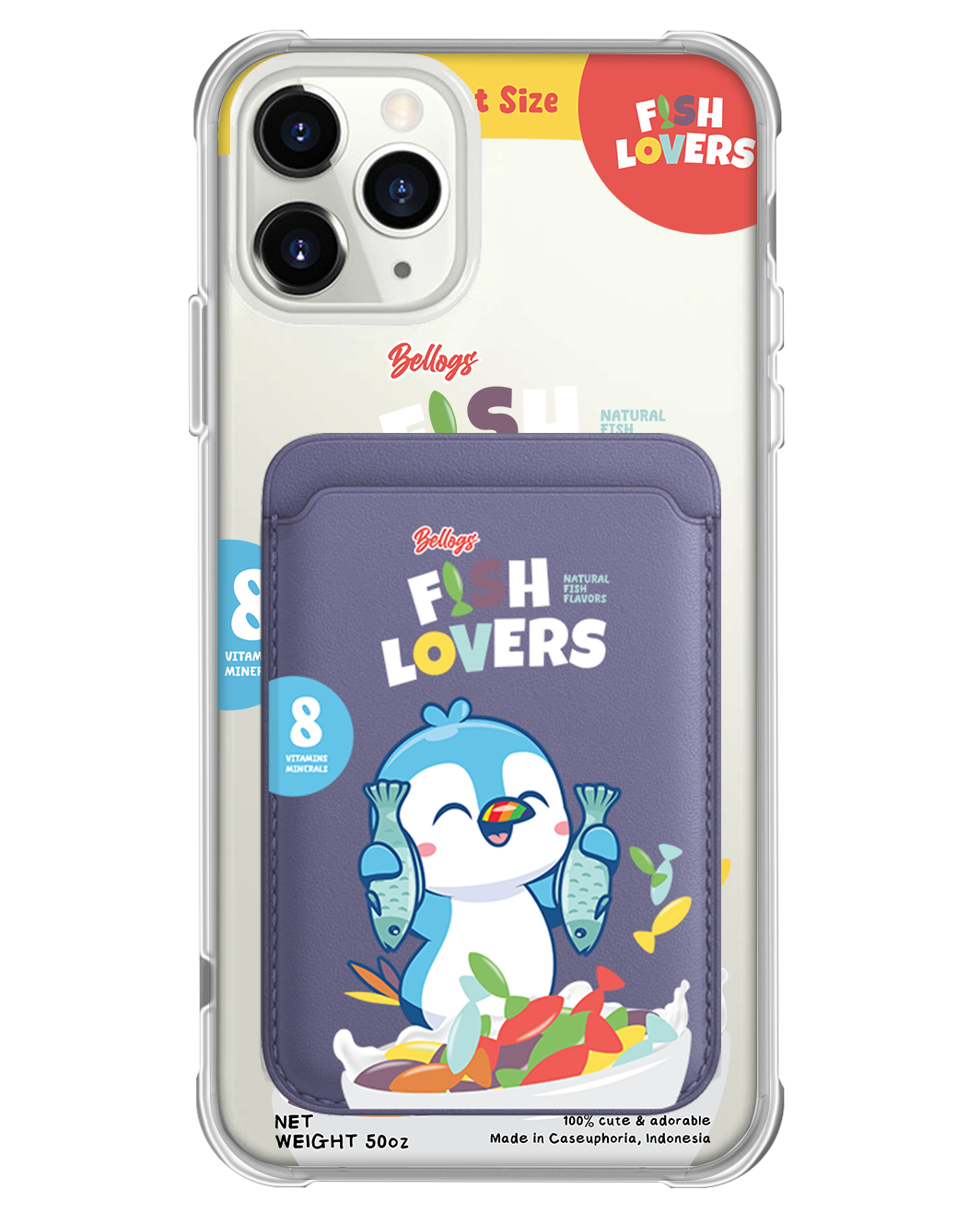iPhone Magnetic Wallet Case - Fish Lovers