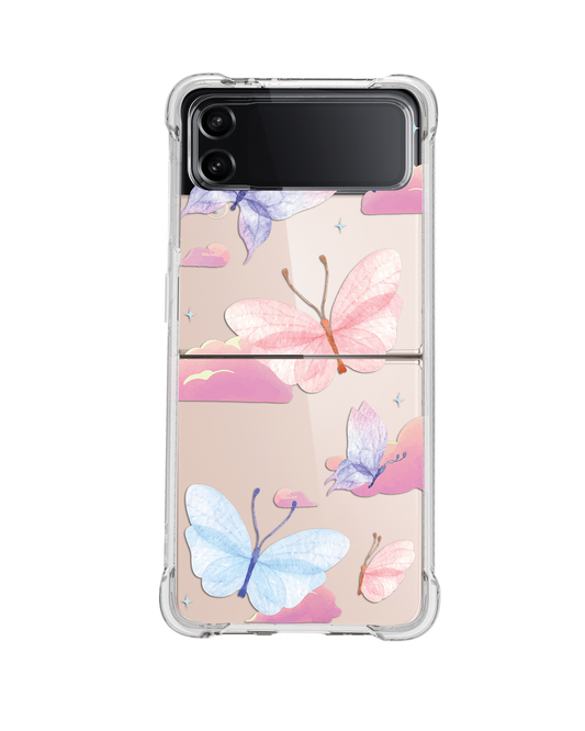 Android Flip / Fold Rearguard Hybrid - Butterfly & Clouds