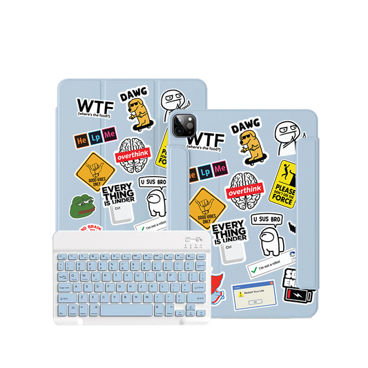 ฝาพับคีย์บอร์ดไร้สายสำหรับ iPad / Android - Brand Parody 2.0